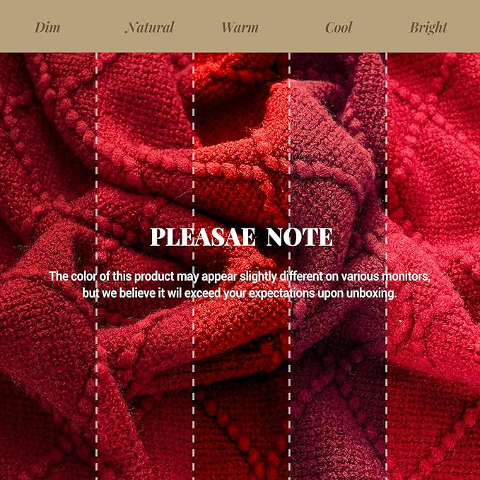 BATTILO HOME Christmas Decor Red Throw Blanket for Couch, Boho Bed Throws for Foot of Bed, Decorative Red Throws for Sofa Liv