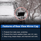Motoforti Left Side Wing Mirror Cover for Nissan Altima 2019-2024, Car Rear View Mirror Cover Cap No.963746CA9A, Car Exterior Door Side Rearview Mirror Cap Mirror Housing, Glossy Black