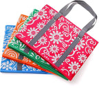 yarlung 4 Pack Reusable Grocery Bags, Collapsible Large Storage Box Bag with Reinforced Bottom and Handle, Heavy Duty Foldable Shopping Tote Bags for Groceries, Clothes, Toys Organizer