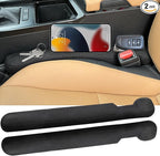Car Seat Gap Filler Universal for Car SUV Truck Accessories Seat Gap Blocker Fit Organizer Fill The Gap Between Seat and Console Stop Things from Dropping Pack of 2 Black