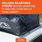 CARGOSMART CargoSmart Soft Sided Car Top Cargo Bag, 38”x38”x18” – Adds up to 15 Cubic Feet of Storage – Easily Mounts to Vehicle’s Roof Rack or Roof Top Basket – Heavy-Duty Vinyl, Black