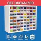 Akro-Mils 64-Drawer Plastic Drawer Storage Cabinet for Garage Organization, Bead Organizer, Building Bricks Storage, Teacher 