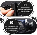 Frienda 2 Pcs Car Storage Net Bag, ABS Plastic Framed Mesh Net Holder, Phone & Cargo Organizer with Screws for Auto, Rv, Boat, Truck Pocket Storage (16 x 8 Inch)