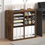 Furinno Cubicle Book Shelf, 4-Cube Bookshelf, Extra Thick Frame Reversible Bookcase with Open Back, 14.6" x 30" x 30", for Li