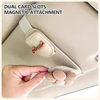 Car Sunglasses Holder Eyeglass Clip with Sun Visor Storage for Cards Magnetic Eyewear Clamp Car Decor