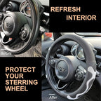 PINCTROT Comfy Grip Steering Wheel Cover, Anti-Slip Design, Universal 14.5-15 Inch(Silicone White)