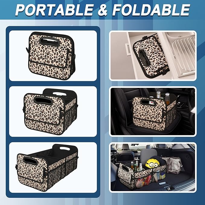 Deosk Car Trunk Organzier for suv,Car Organziers and Storage with 6 Big Pocket for Women/Men 50L Waterproof Polyester Trunk