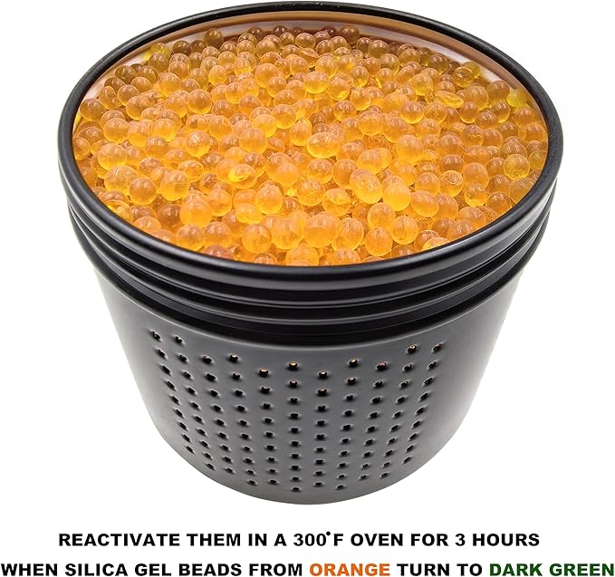 Gun Safe Dehumidifier 200g - Silica Gel Desiccant Canister, Moisture Absorber for Gun Cabinets & Safes, Protect 80 Cubic Feet