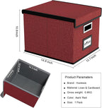 Huolewa File Organizer Box with Lid, Collapsible File Folder Organizer for Office Document Storage, Filing Box with Plastic S