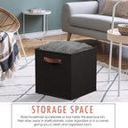 Ornavo Home 13 x 13 Storage Cube Bins, Foldable Collapsible Fabric Storage Bins Box Linen Shelf Basket Cube Organizer for Clo