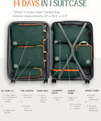 TRIPPED XL Compression Packing Cubes — 7-Piece Set for Checked Luggage | Extra-Large (15.7"×11"×4") + Large + Small + Tube + 
