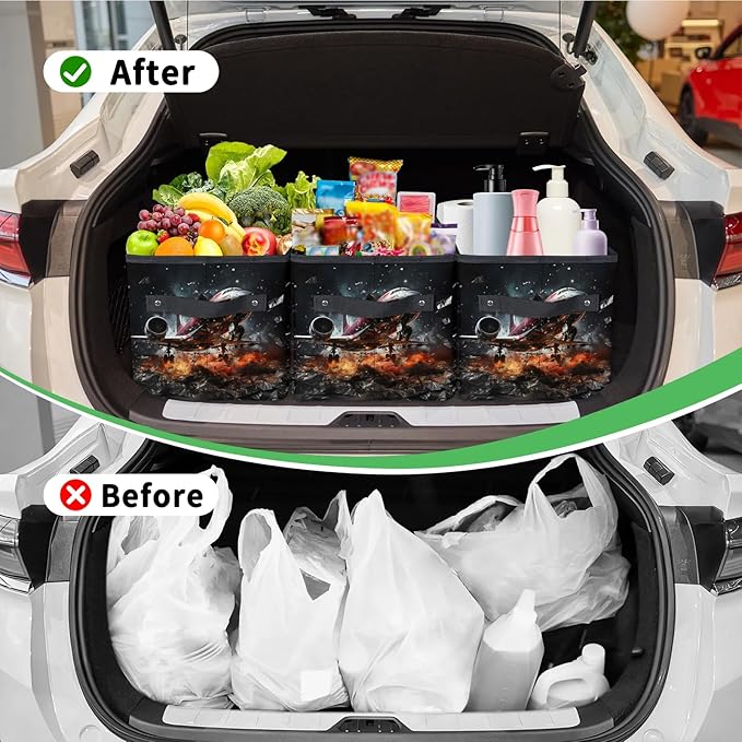 Reusable Grocery Bags Heavy Duty Shopping Bags Foldable Large Tote Bags with Long Handles & Hard Bottom