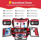 520 Piece Large First Aid Kit – Emergency Survival Kit for Car, Home, Camping, and Travel – Compact Medical Kit for Roadside 