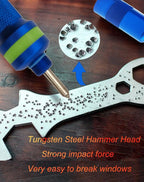 Window Breaker Seatbelt Cutter, Glass Breaker, Spring Loaded Window Breaker with Light Glow Ring, Emergency Car Escape Tool f