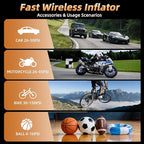Tire Inflator,150 PSI, Air Compressor, Car Tire Pump, Air Pump for Car Tires, Bike Inflator, Car Accessories for Cars, Motorcycles & Bikes