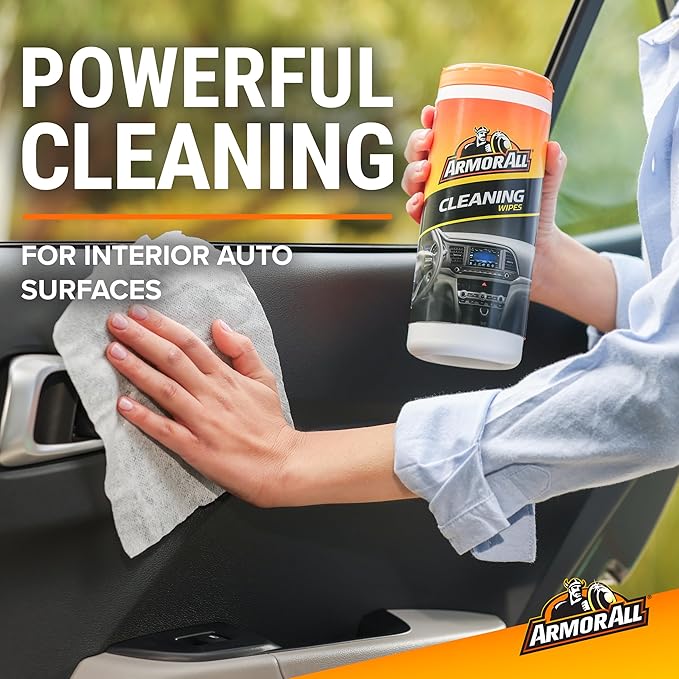 Armor All Protectant, Glass and Cleaning Wipes, Wipes for Car Interior and Car Exterior, 30 Count Each (Pack of 6)