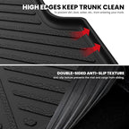 LASFIT Cargo Mat for Hyundai Ioniq 5 2022-2024/ IONIQ 5 N 2025, All Weather TPE Custom Fit Easy Clean Car Trunk Mat for Hyundai Ioniq 5 2022-2024/ IONIQ 5 N 2025 Cargo Liner, Black