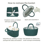 XUANGUO Large Baby Diaper Caddy Organizer for Girl Boy Rope Nursery Storage Bin Basket Portable Holder Tote Bag for Changing 