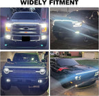 JMTBNO 71" Car Hood Light Exterior LED Strip Lights White DRL Compatible with GMC Sierra 1500 2500 Chevy Silverado 1500 2500 Dodge Ram 1500 2500