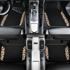 CAR PASS Waterproof Universal Fit Car Floor Mats, Leopard Print Car Mats Fit for SUV,Vans,sedans, Trucks,Set of 4pcs Car Carp
