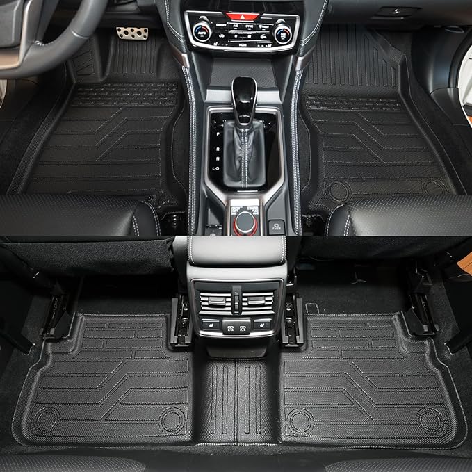 Floor Mats Compatible with 2019-2024 Subaru Forester Cargo Mat Trunk Liner TPE All Weather Back Seat Cover Protector 2023 Forester Accessories (Trunk Mat+Backrest Mats+Floor Mats)