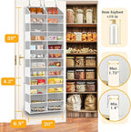 Over The Door Organizer 6 Tiers, Extra Large Behind Door Storage of 12 Compartments, 80 lbs Weight Capacity Hanging Storage O