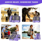 8-Piece Compression Packing Cubes for Travel, Elegant Ultralight Luggage Organizer Set for Women, Space Saving for Carry-On, 