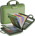 Fireproof File Organizer with Lock, Hard Case Fireproof Document Box with 13 Colorful Pockets Accordion File Folder, Importan