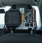 TACNEX Vehicle Rigid MOLLE Panel Car Seat Headrest Organizer EDC Pouch Tool Holster Bag Holder Auto Interior Accessories Tactical Gear Rack Truck Equipment Mount Plate Modular Storage Shelf