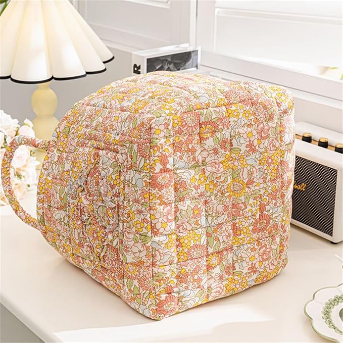 Boho Fabric Storage Basket, Large Capacity Laundry Basket, 12.2'' x 10.23'' x 10.23'' Collapsible Laundry Hamper with Easy Ca