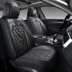 Coverado Car Seat Covers Front Seats, 2 Pack Waterproof Leather Seat Covers for Cars, Luxury Car Seat Protector, Anti-Slip De