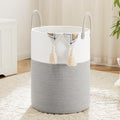 Artfeel Laundry Basket,Woven Cotton Rope Laundry Hamper,60L for Decorative Storage of Dirty Clothes,Toys and Blankets in Bath