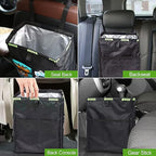 Car Trash Can, Car Trash Bag Hanging, 3.5 Gallons Ultra Large Capacity Organizer and Storage with Adjustable Straps, Leakproof Lining (Pack of 2)