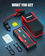 GOOLOO Upgraded GP3000 Jump Starter 3000A Peak Car Starter (Up to 9L Gas or 7L Diesel Engine) 12V Jump Box Auto Lithium