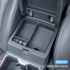 JKCOVER 2PCS Center Console Hidden Box Organizer Tray Compatible with 2024 2025 2026 Toyota Tacoma Accessories Armrest Secret Compartment And Armrest Tray Organizer