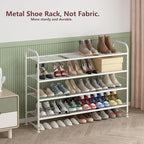 LINZINAR Shoe Rack Long 4 Tier Shoe Storage Organizer Metal Wide Shoe Shelf for Closet Entryway Bedroom 30 Paris Large Capaci