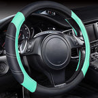CAR PASS Line Rider Microfiber Leather Sporty Steering Wheel Cover Universal Fits for 95% Truck,SUV,Cars, 14.5-15 inch Anti-S