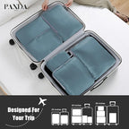PANDA JOYS 4 Set Compression Packing Cubes Travel - Travel Accessories Expandable Packing Organizers for Carry On - Essential