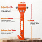 IPOW 2 Pack Car Window Breaker Seatbelt Cutter, Heavy Carbon Steel Glass Breaker Car Safety Hammer Emergency Escape Tool, Aut