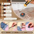 QcoQce Vacuum Storage Bags with Rechargeable Electric Pump, Space Saver Bags for Travel, Vacuum Seal Bags for Clothing, Beddi