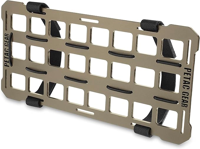 PETAC GEAR Car Sun Visor EDC Orgnaizer|Auto Rigid Molle Panels For Vehicles Car Seat Back Organizer Tactical Gears Rack Truck Mount Panels (Dark Earth)
