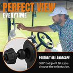 DESERT FOX GOLF Magnetic Phone Mount - Ultra Strong Magnetic Golf Cart Phone Holder - 360° Rotation - Secure No-Slip Grip - Instant GPS, Music, and Scoring App Access