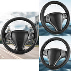 Non-Slip Car Nappa Leather Steering Wheel Cover,Universal Car Accessories Women Men Fit 14" 1/2-15" Suvs/Vans/Sedans/Cars/Tru