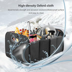 Large Capacity Trunk Organizer for Car,Foldable Multi-Compartment SUV Trunk Organizer for Storaging Tools Toys Foods,