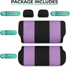 FH Group Automotive Rear Car Seat Covers for SUV, Trucks, Sedan and More - Universal Fit Rear Solid Bench Design Interior Acc