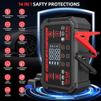 Jump Starter with Air Compressor, 4000A Peak Portable Car Battery Jumper Starter with 150PSI Auto-Shutoff Tire Inflator, 12V