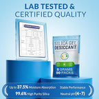 LotFancy Silica Gel Packets 5 Gram (50 Pack), Color Indicating Desiccant - Rechargeable Moisture Absorbers for Food Storage, 