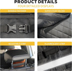 Backseat Hanging Organizer with Large Storage Bags | PU Leather, Large Capacity | Adjustable Straps, Waterproof & Collapsible |
