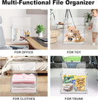 UMAIL File Box,Hanging File Organizer,Portable Storage Bins with Lids,Letter-size File Holder File Cabinet for Office/Home/De
