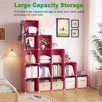 C&AHOME Cube Storage Organizer, 16-Cube Shelves Units, Plastic Storage Cubes, DIY Closet Organizer, Modular Closet Storage Sh